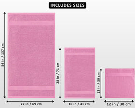 Utopia Towels bath towel 27x54 pink closeup – durable ring-spun cotton weave