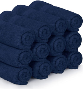 Utopia Towels navy washcloth suited for bathroom, spa, and gym routines