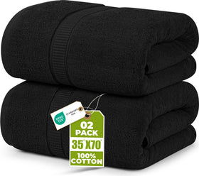 Utopia Towels luxurious jumbo bath sheet folded, ultra-soft and absorbent.