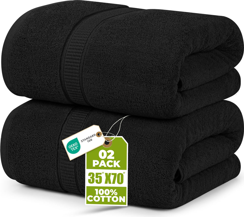Utopia Towels luxurious jumbo bath sheet folded, ultra-soft and absorbent.