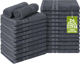 Utopia Towels bleach-proof salon towel in dark grey, built to withstand repeated chemical exposure.