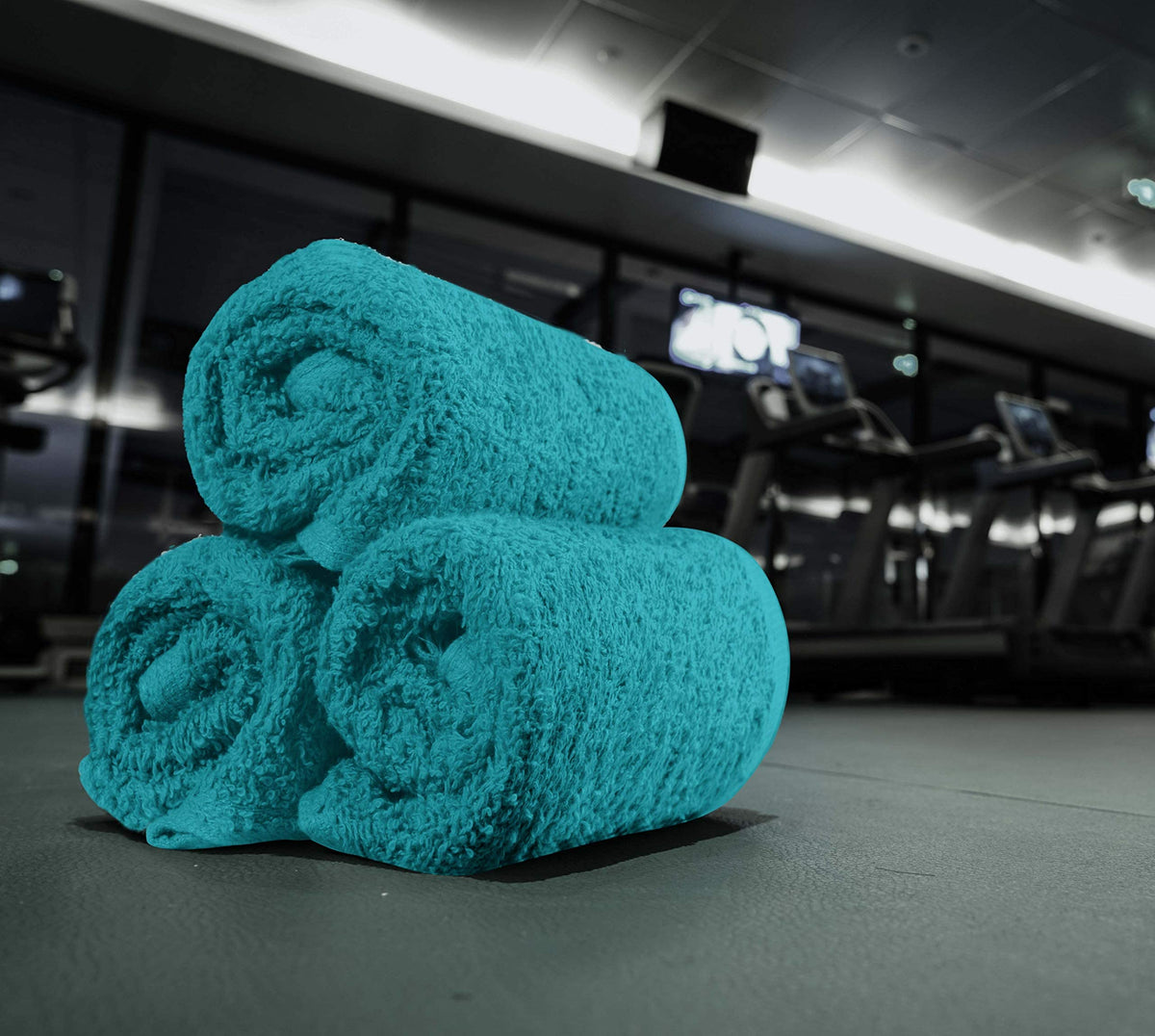 Care tip: keep color vivid by avoiding cosmetics on Utopia Towels.