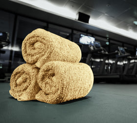Utopia Towels care tips—avoid cosmetics to preserve color and fabric.