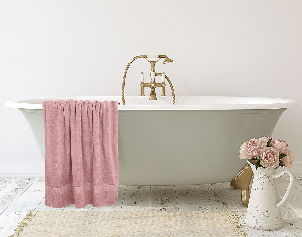 Utopia Towels care tag indicates simple washing guidelines.