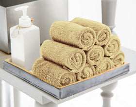 Utopia Towels color variety—beige, plum, sage green, navy for décor.