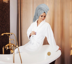 Utopia Towels cotton-viscose blend resists shedding and durability.
