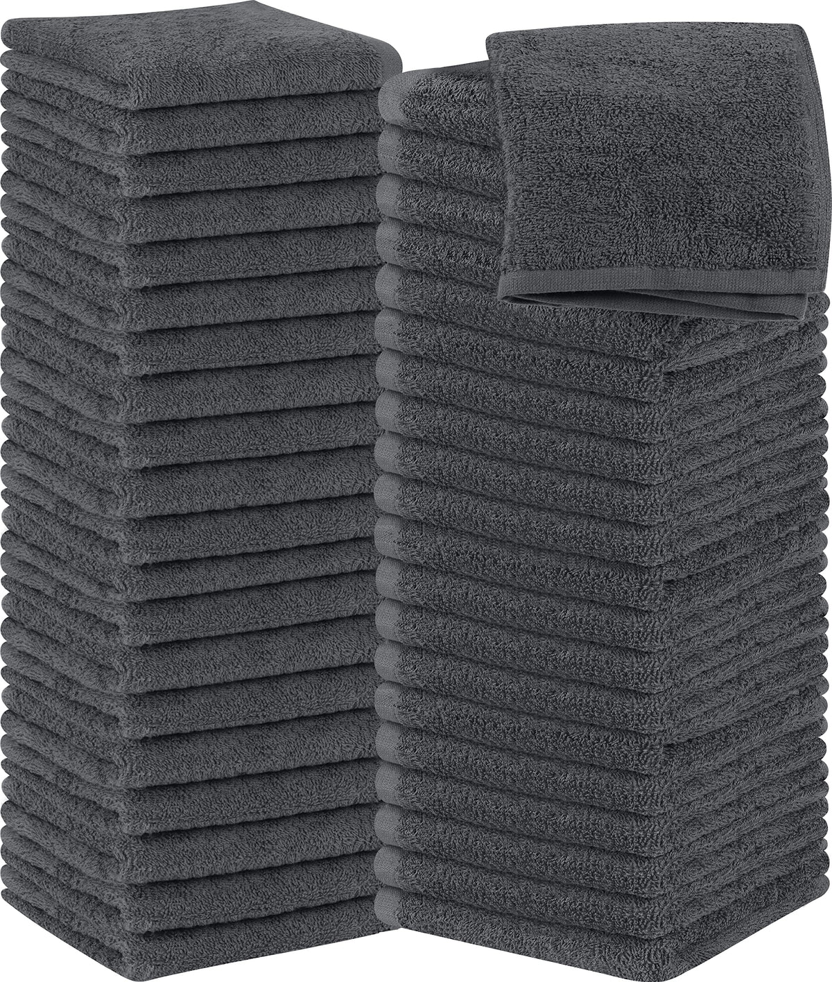 Utopia Towels washcloths 60-pack gray pack, ultra-soft and highly absorbent for daily use.