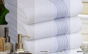 Utopia Towels durable cotton towels designed for repeated use without fading.