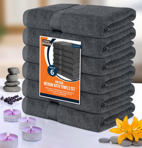 Utopia Towels gym-spa-use scenario with towel on rack.