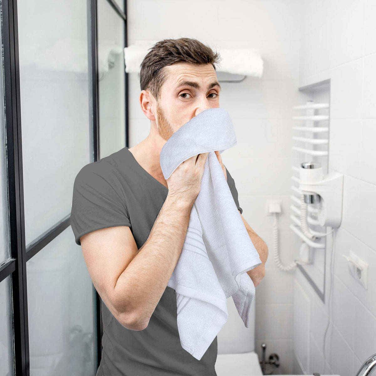 Utopia Towels hotel bathroom scene highlighting quality and guest comfort.