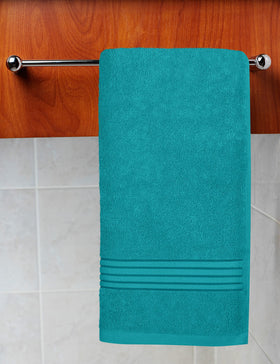Utopia Towels hotel spa-ready turquoise towels: plush feel and practicality.