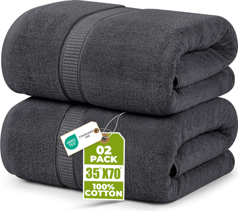 Utopia Towels Jumbo Bath Sheet draped for full-body coverage after a shower.
