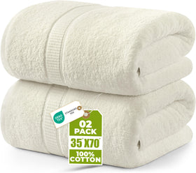 Utopia Towels luxurious jumbo bath sheet 2-piece set for premium comfort and coverage.
