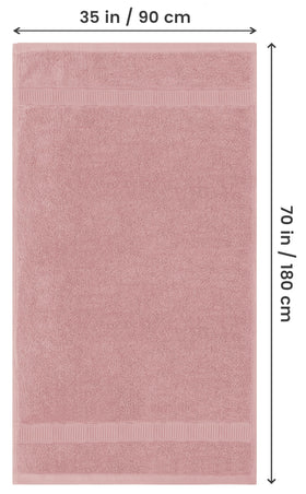 Utopia Towels jumbo bath sheet draped over a tub for full-body coverage.