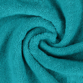 Utopia Towels turquoise hand towels: lightweight and machine washable for easy care.