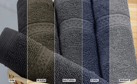 Utopia Towels grey set complements modern decor and comfort.