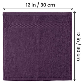 Utopia Towels plum soft texture washcloth enhances plush feel for face and body.