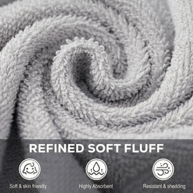 Utopia Towels premium flannel face cloths, luxurious feel against skin after showers.
