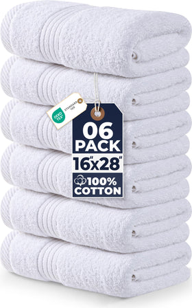 Utopia Towels premium hand towels front view showing 16x28 size and plush softness.