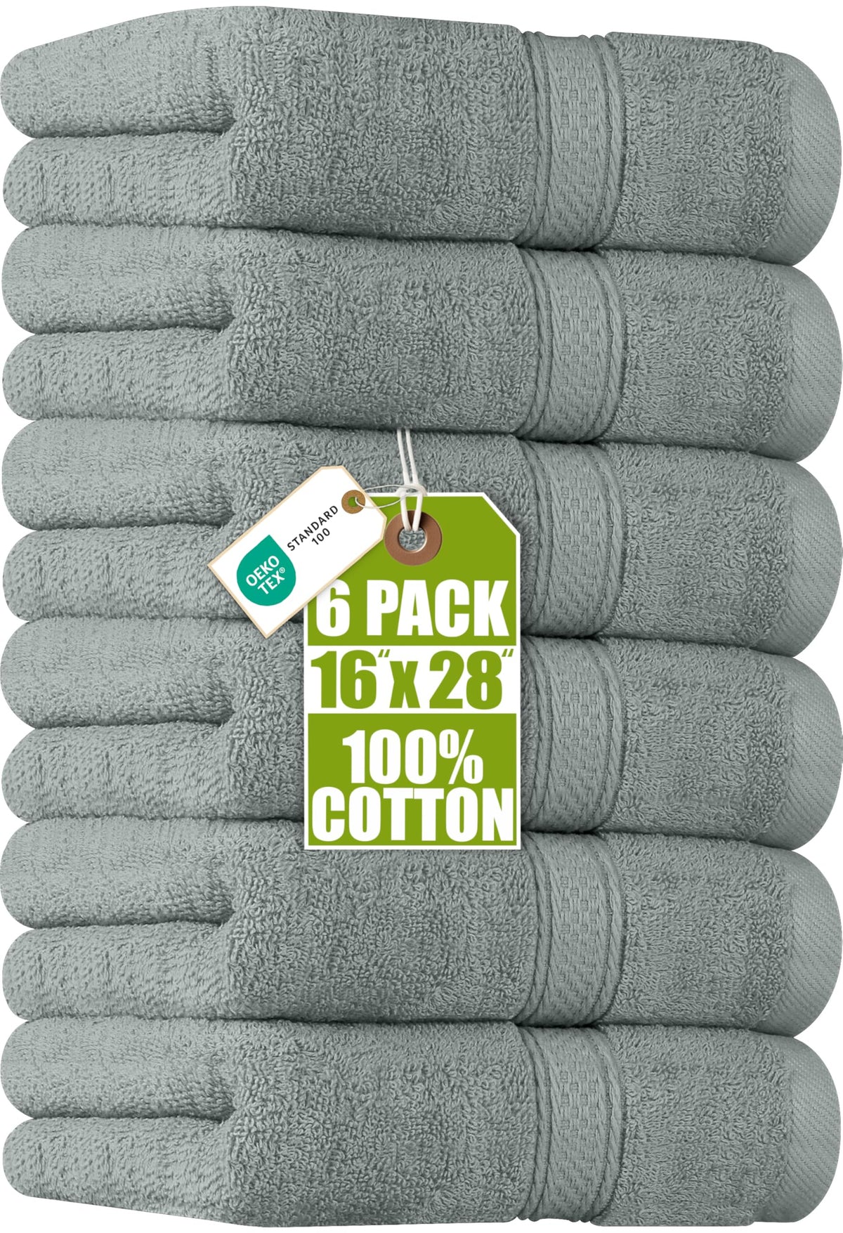 Utopia Towels premium hand towels 6-pack 16x28 inches for daily bathroom use