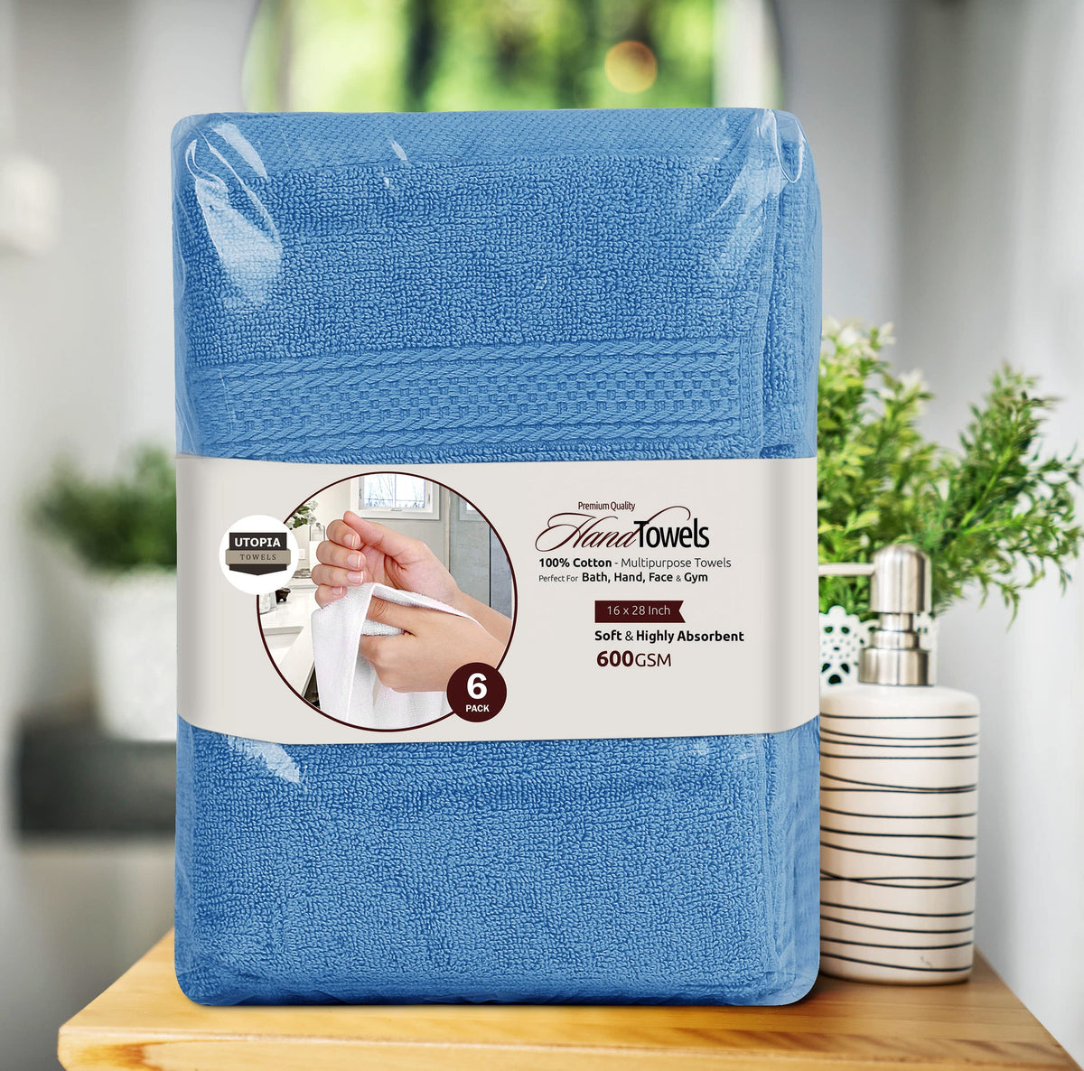Utopia Towels ready-to-use six-pack for simple home setup.