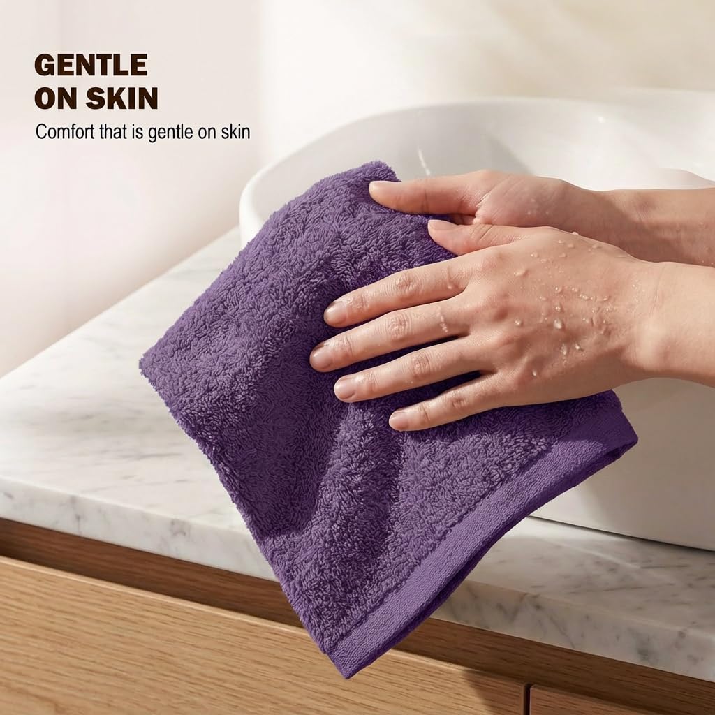 Utopia Towels ring spun cotton fabric for durable, premium feel.