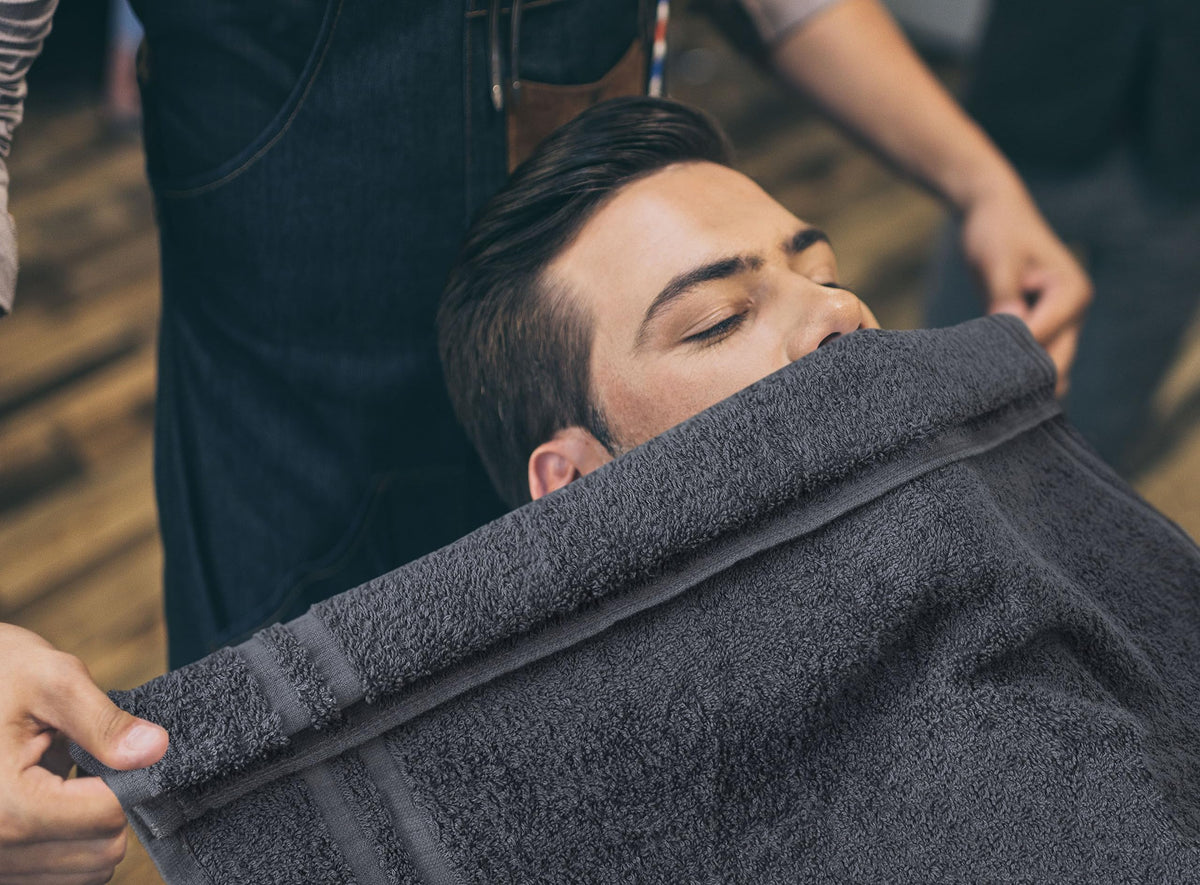 Utopia Towels 16x27 inch towel is versatile for hair wraps and shoulder coverage during color treatments.