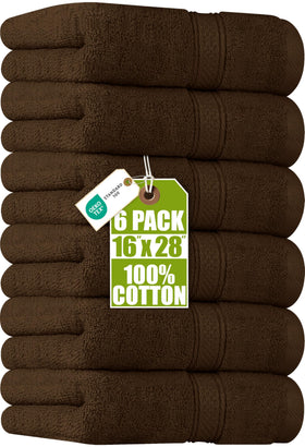 Utopia Towels six-pack hand towels in soft cotton for daily bathroom use.
