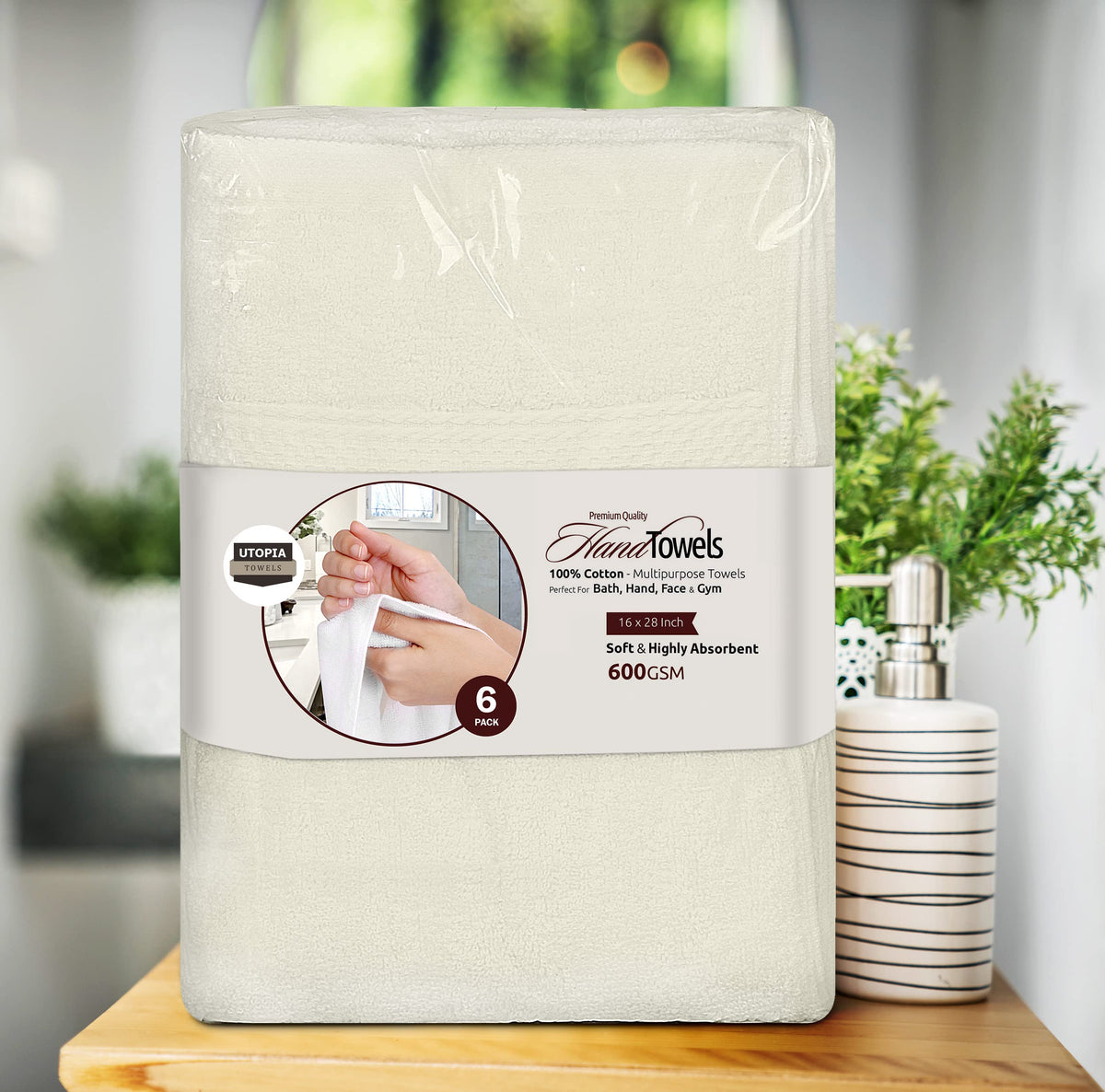 Utopia Towels six-piece set enhances any powder room or guest bath.