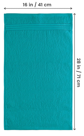 Utopia Towels six-piece turquoise set: durable hand towels for home and travel.