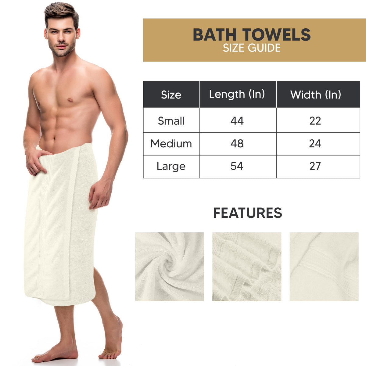 Utopia Towels 27 by 54 inch towels displayed for full-body drying and comfort