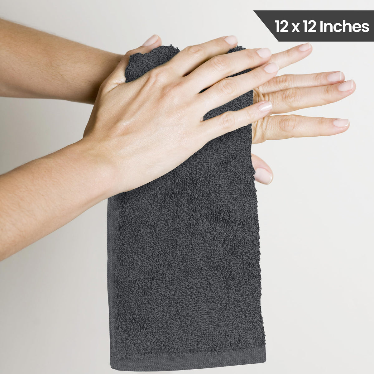 Utopia Towels soft, absorbent washcloths in grey ideal for face and hands after showers.