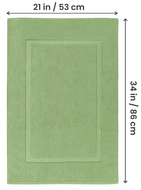 Utopia Towels soft plush cotton mat, highly absorbent to greet you after showers.