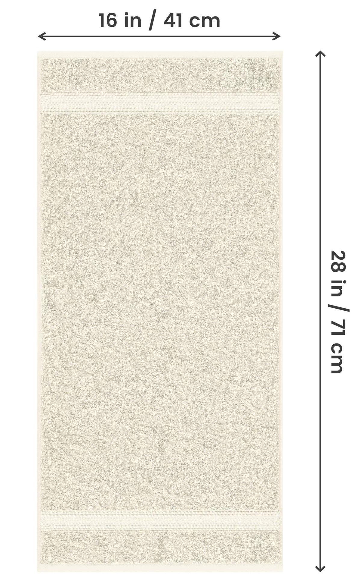 Utopia Towels ultra-soft 600gsm ivory towels, ideal for bath and gym routines.