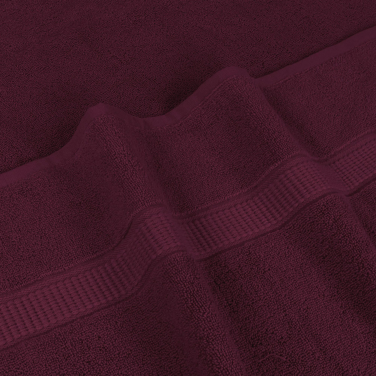 Utopia Towels burgundy color adds spa-like elegance to bathroom