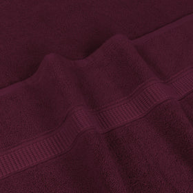 Utopia Towels burgundy color adds spa-like elegance to bathroom