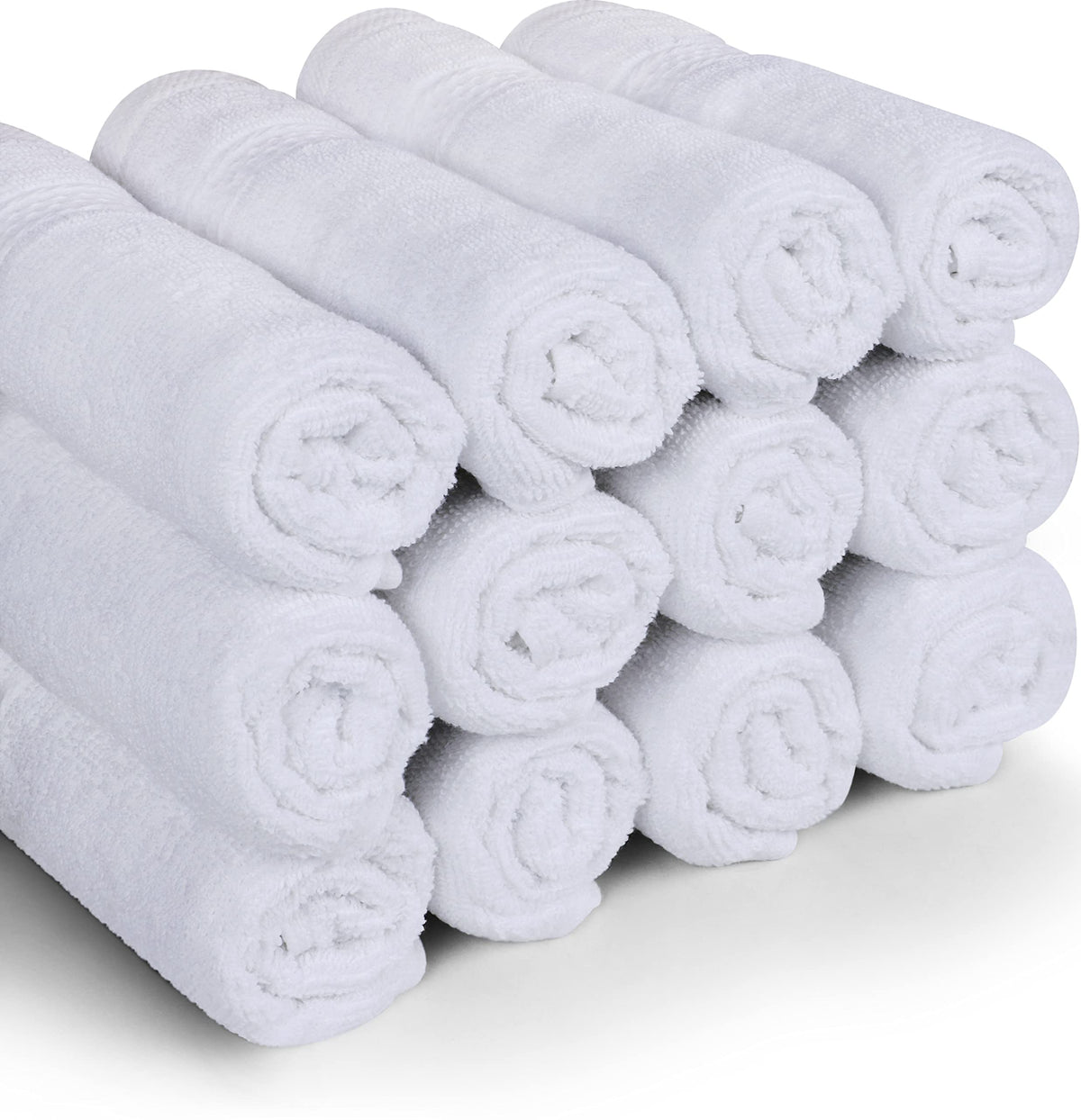 Utopia Towels washcloth in bathroom setup suggesting spa-like routine and soft touch.
