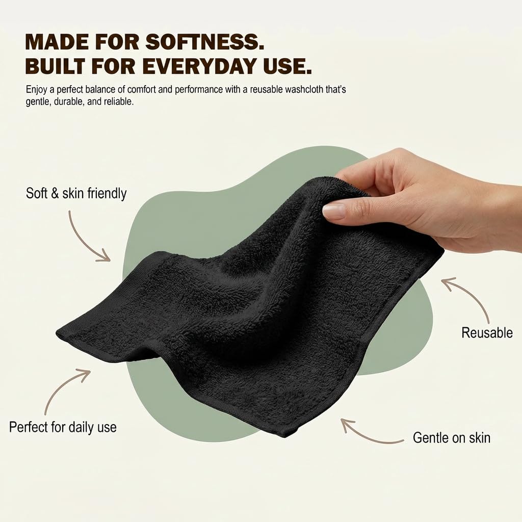 Drawers or shelf with Utopia Towels washcloths neatly stacked for easy access