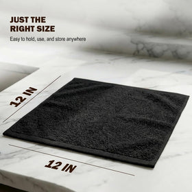 Gym bag with Utopia Towels washcloths ready for workouts and post-sweat cleanup