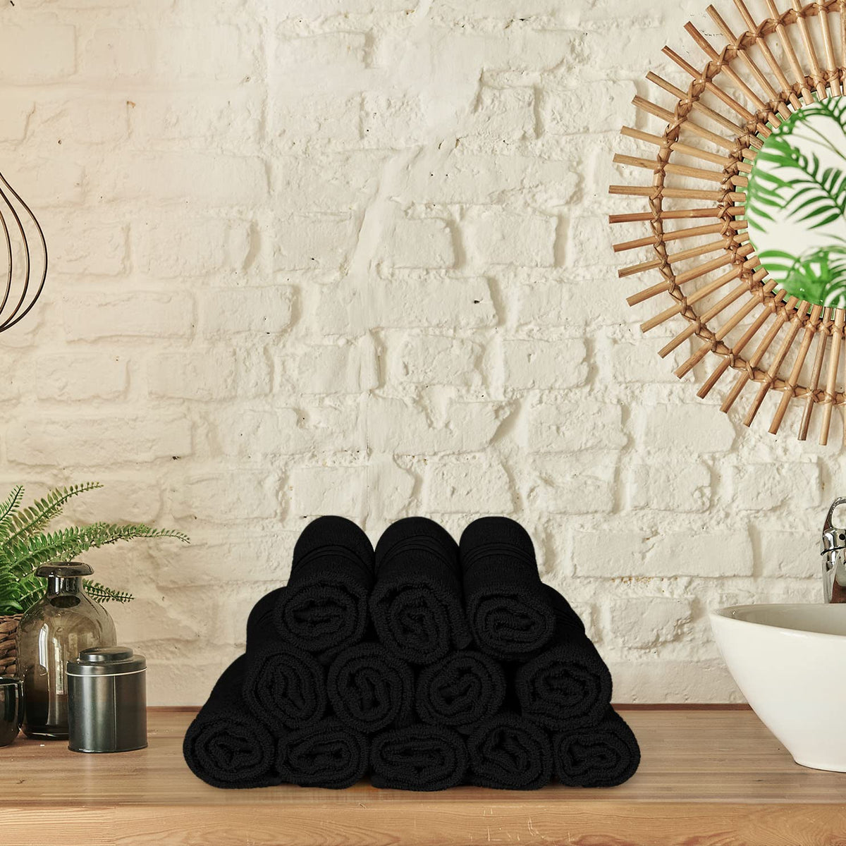 Utopia Towels spa-friendly setup ideal for bathroom or gym routines
