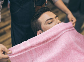 Utopia Towels wrap-around hair towel for color treatments.