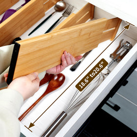 Utoplike adjustable drawer divider fits 18.6-20.6 inch interiors for versatile spaces.