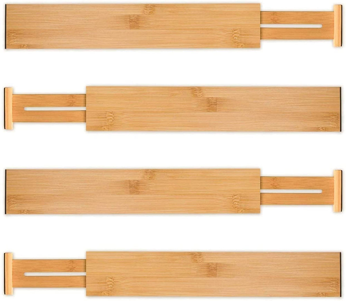 Utoplike adjustable dividers expanding to fit larger drawers support bigger utensils.