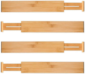 Utoplike adjustable dividers expanding to fit larger drawers support bigger utensils.