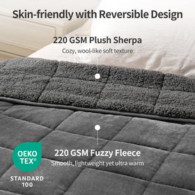 Uttermara 15 lb blanket shows bead-grid design for even pressure.