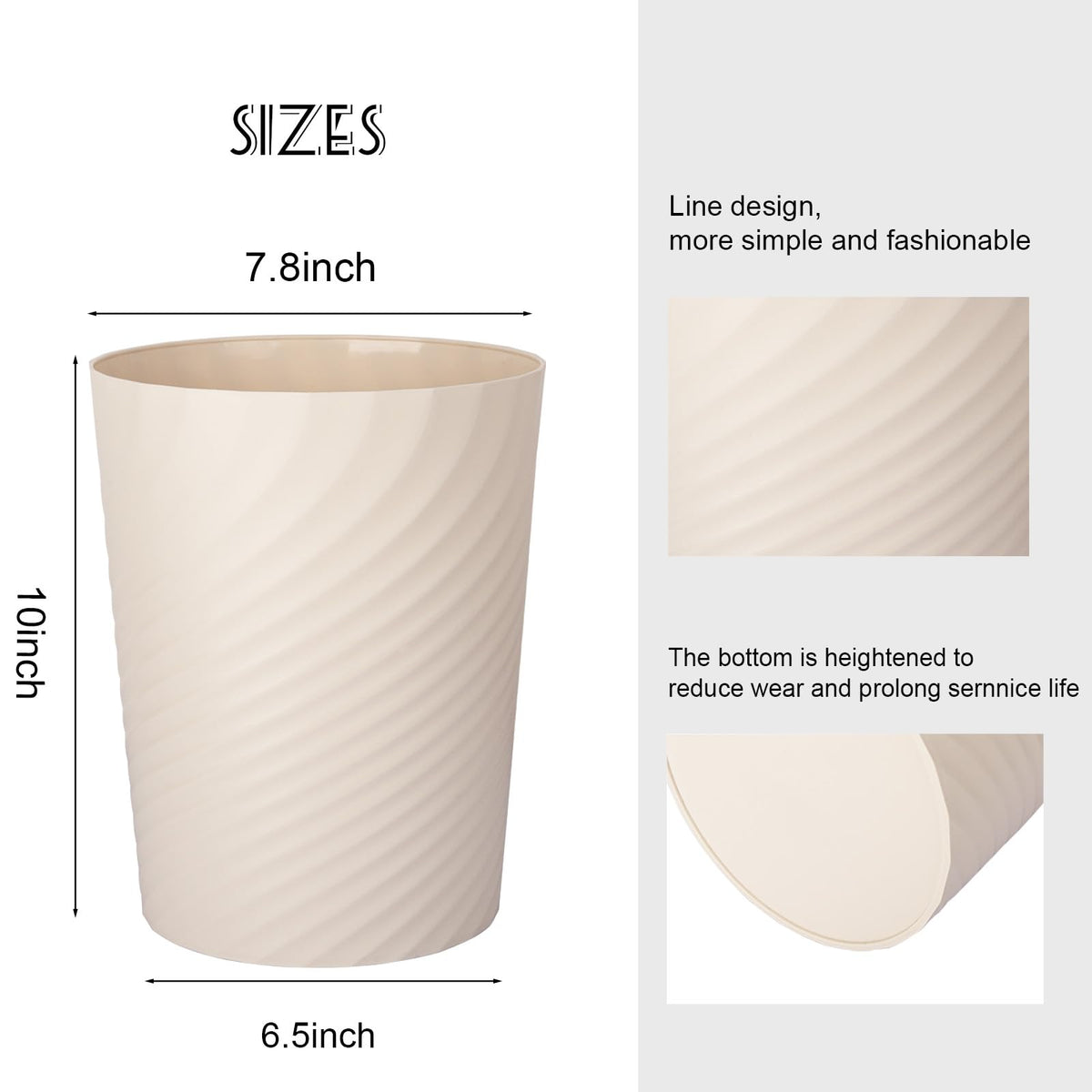 UUJOLY 1.8-gallon trash can in a kitchen setup for quick waste disposal
