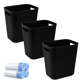 UUJOLY small bathroom trash can front view, compact and space-saving