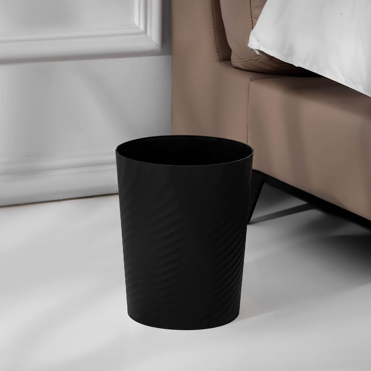 UUJOLY trash bin under cabinet, round design saves counter area.