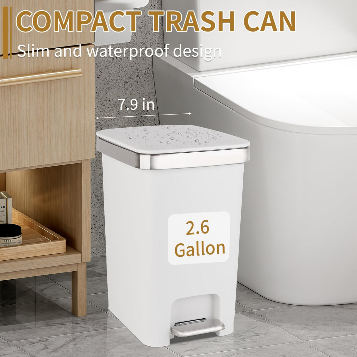 UUJOLY versatile bin fits kitchen, bedroom, dorm, and RV.