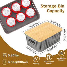 Uvellgift bamboo lid detail emphasizing natural touch and secure storage.